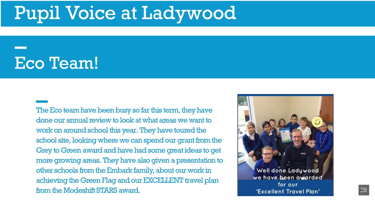 Be_Travel_Smart's tweet photo. Fantastic to see all the hard work and achievements of the @LadywoodKH  eco team featured in the Pupil Voice Newsletter 💚
@EcoSchools @TeamModeshift @embarkfed https://t.co/6uPq4OamLR