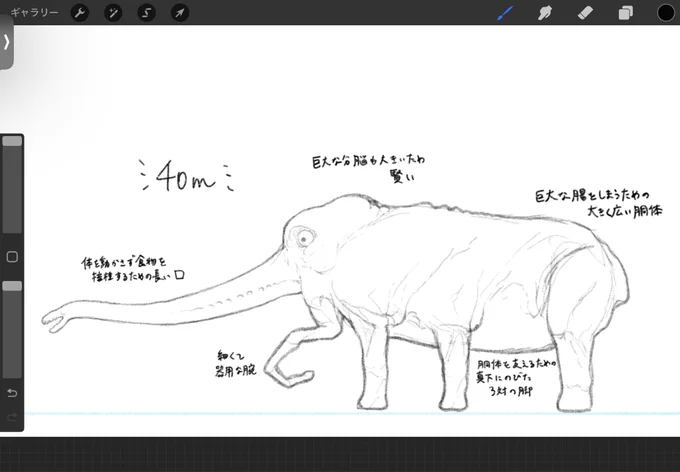 なんとなく思いついた巨大生物"腸従類" 
