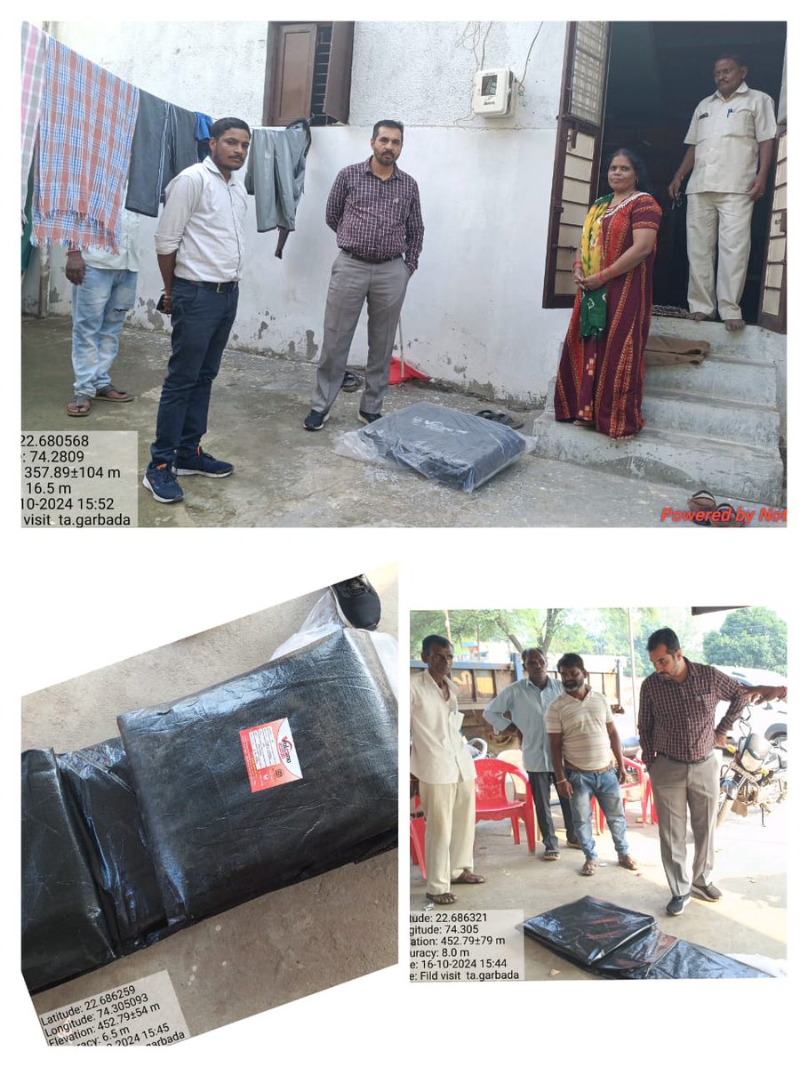 આજરોજ ગરબાડા તાલુકા ના દાદુર, વજેલાવ, નેલસૂર, ગાંગરડી ગામો ની મુલાકાત લઈ ટ્રાયબલ સબપ્લાન યોજના ના તાડપત્રી, વિનોવીંગ ફેન તથા ફાર્મ મીકેનાઈઝેશન ના સાધનોની સ્થળ ચકાસણી કરી