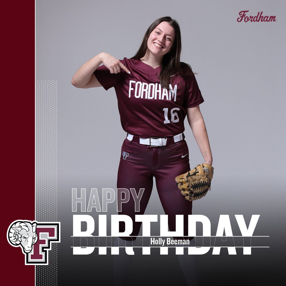 FordhamSoftball's tweet photo. Second birthday of the week! We’re celebrating  Junior Holly Beeman!!! Happy Birthday Holly; hope you have a great day🎉

Fun fact: She went to preschool on Nikes world headquarters campus! https://t.co/2M4Ma2KG8r