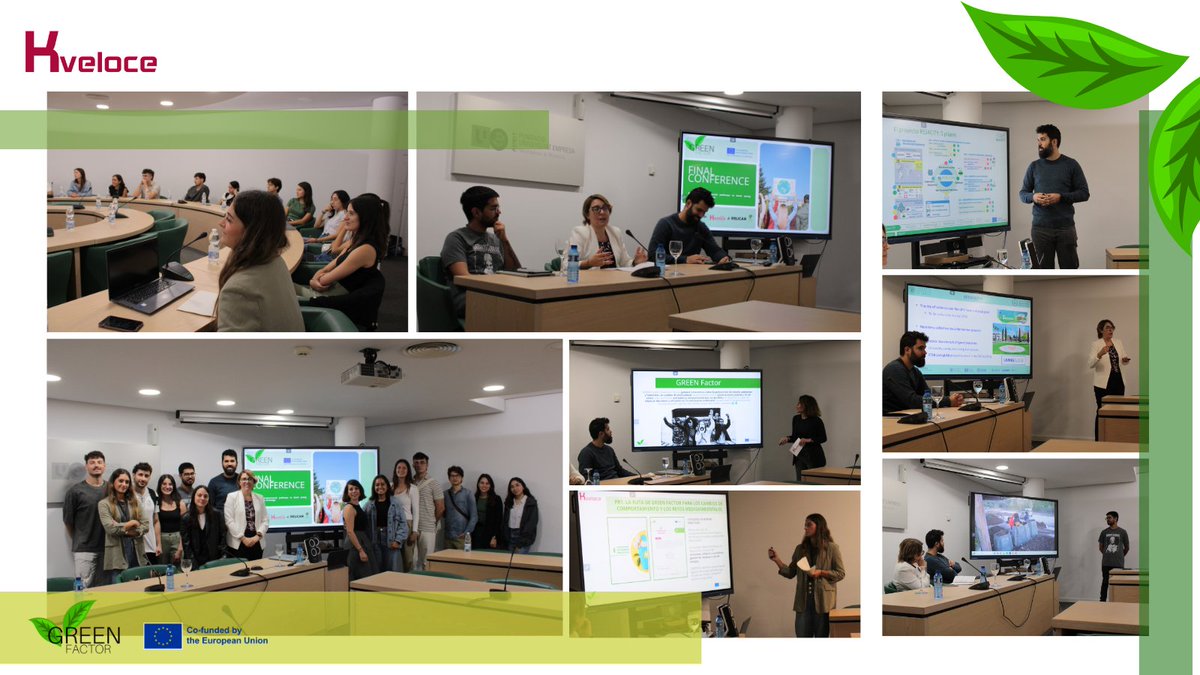 Kveloce_I_D_i's tweet photo. Today we held the final conference of the @GreenfactorP, organized by Kveloce, addressing environmental awareness and green entrepreneurship 🌍💚
We shared insights from experts and discussed the future of sustainability, green jobs, and opportunities 🌱 https://t.co/4Nosuw9Rh6