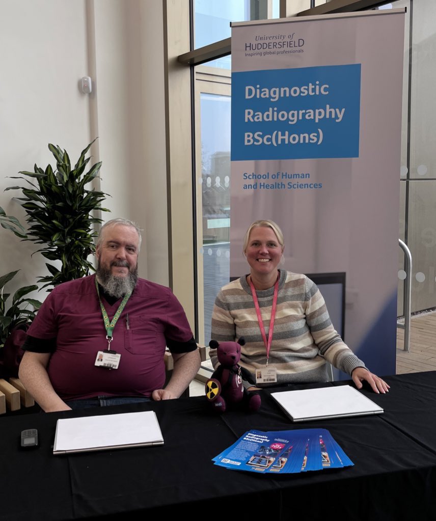 Thrilled that we have been able to include Diagnostic Radiography as part of <a href="/HuddersfieldUni/">University of Huddersfield</a> <a href="/Hud_HHS/">School of Human and Health Sciences</a> Open Day today. Jim and Emma did a great job engaging with potential applicants. 

Course commences September 2025 (subject to approvals).