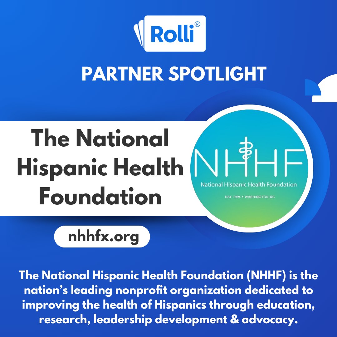 RolliApp's tweet photo. As we wrap up Hispanic Heritage Month, we are thrilled to announce our new partnership with the National Hispanic Health Foundation (NHHF)! Together, we are dedicated to enhancing healthcare information accessibility for Hispanic communities across the U.S. #NHHF @the_nhhf https://t.co/m2FQ87NvVU
