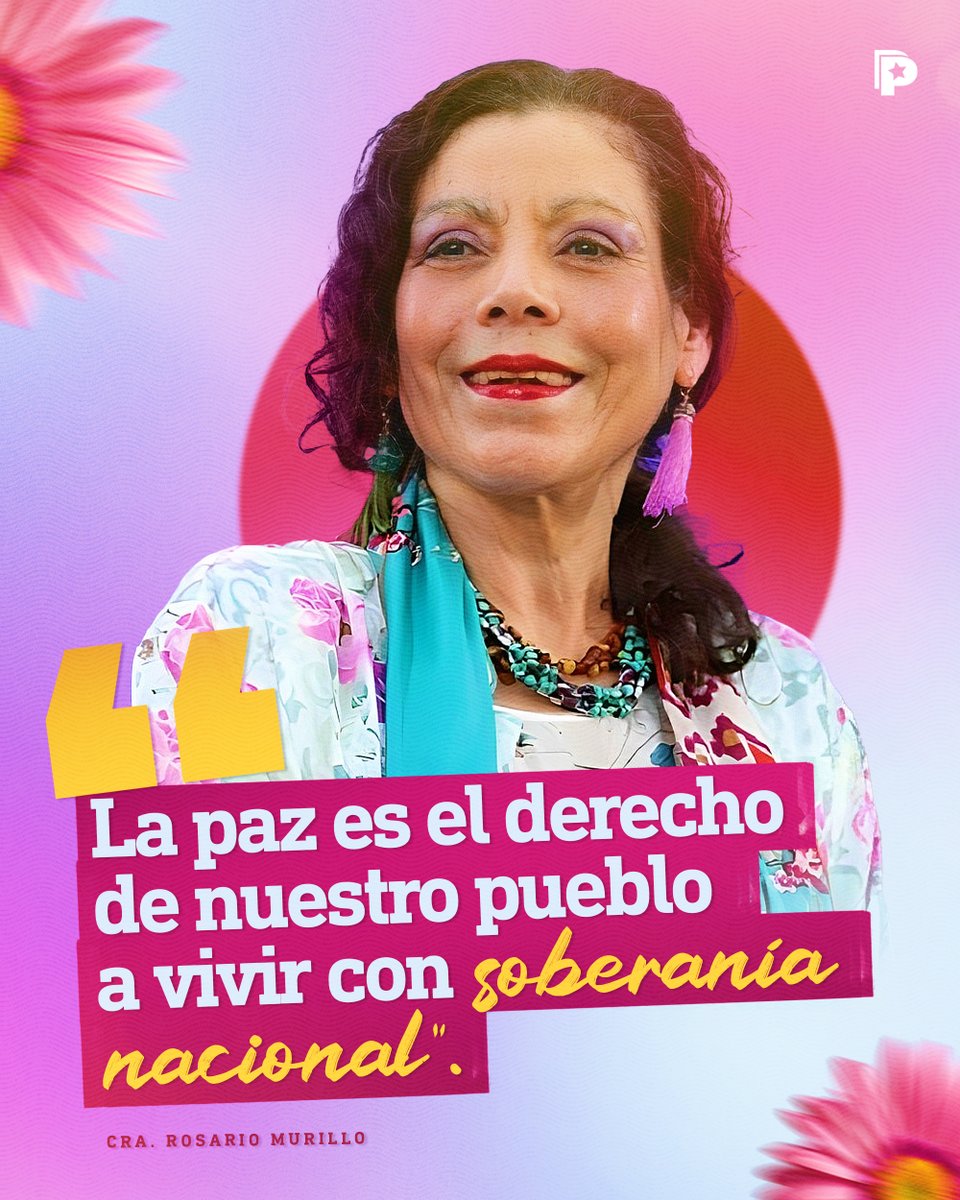 🔴⚫ Durante el desfile ‘La Paz Somos Todos’ en honor al Ministerio del Interior y la #PolicíaNacional, la Vicepresidenta de Nicaragua, Rosario Murillo, resaltó que la #paz es el derecho de nuestro pueblo a vivir con soberanía y seguridad.