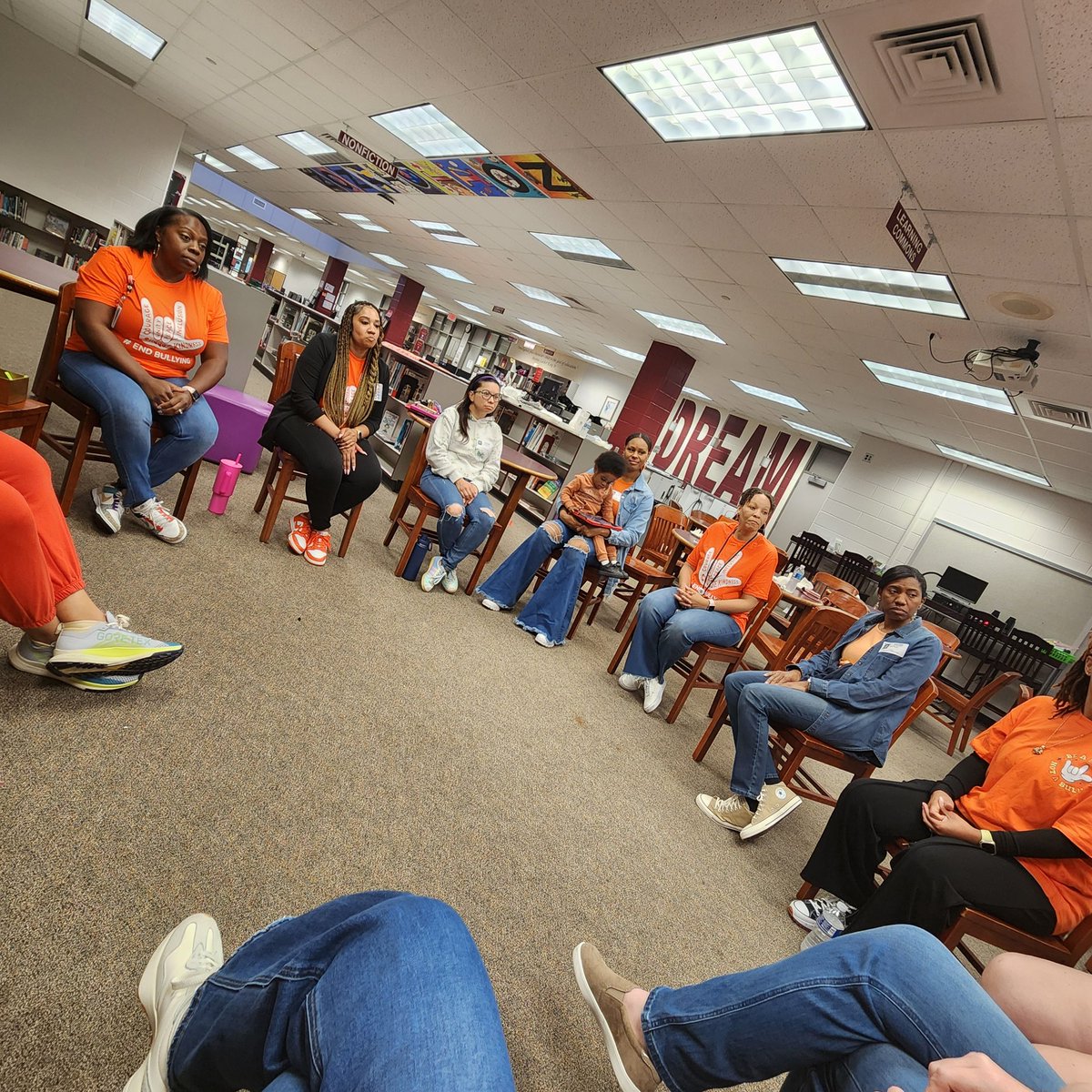 After our fun welcome for students this a.m., the counselors invited the parents to join in an informal counselor discussion circle. Powerful conversations and ideas! 
#UnityDay #ShineOn
<a href="/dalilanich82/">Dalila</a> 
<a href="/HumbleISD_TMS/">Timberwood Middle</a> 
<a href="/HumbleISD_CBS/">HumbleISD_CBS</a> 
<a href="/HumbleISD/">Humble ISD</a>