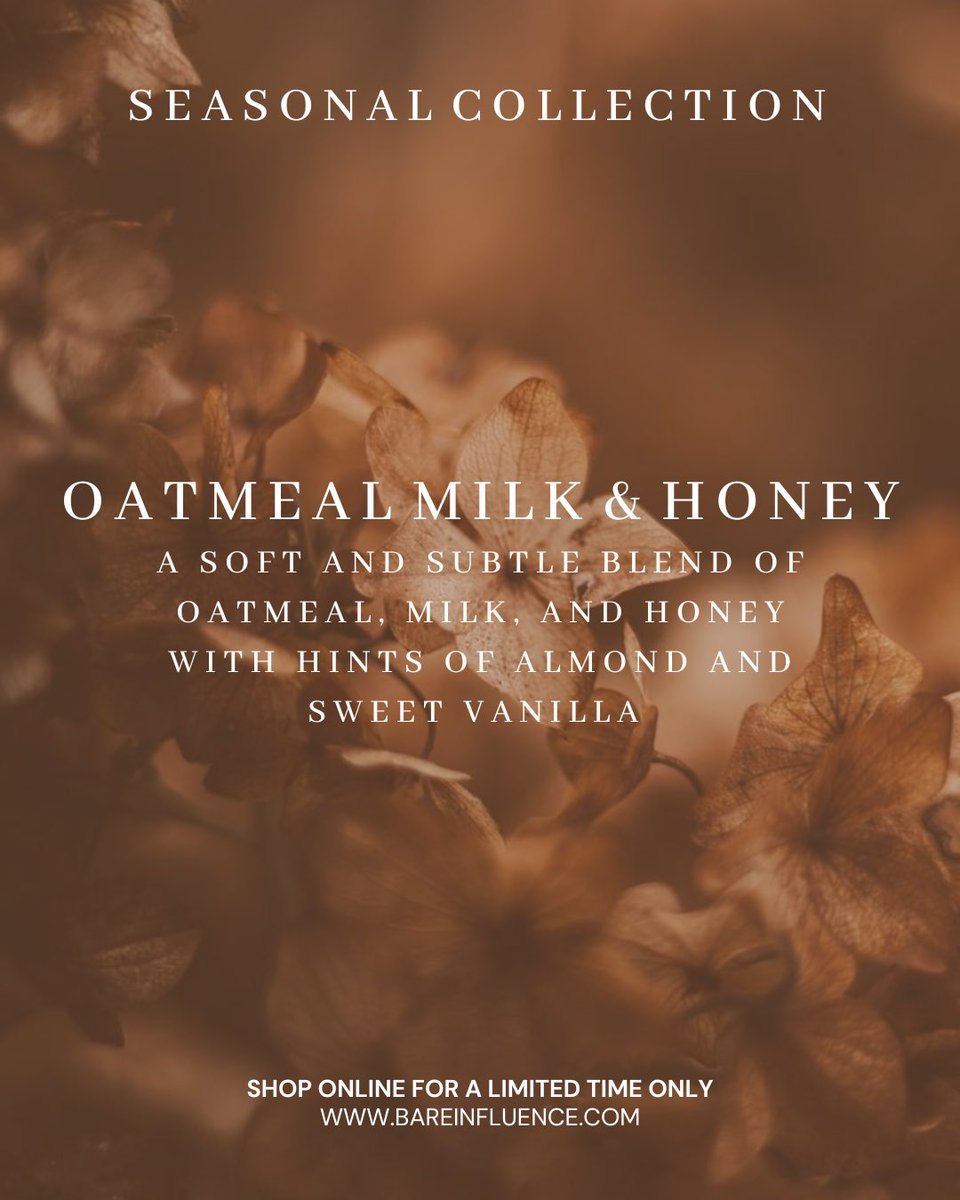 BareInfluence's tweet image. COZY Collection is available now for a limited time only🤎🍂

Shop your new favorite fall essentials today! Scents available in all body moisturizers &amp;amp; exfoliants✨