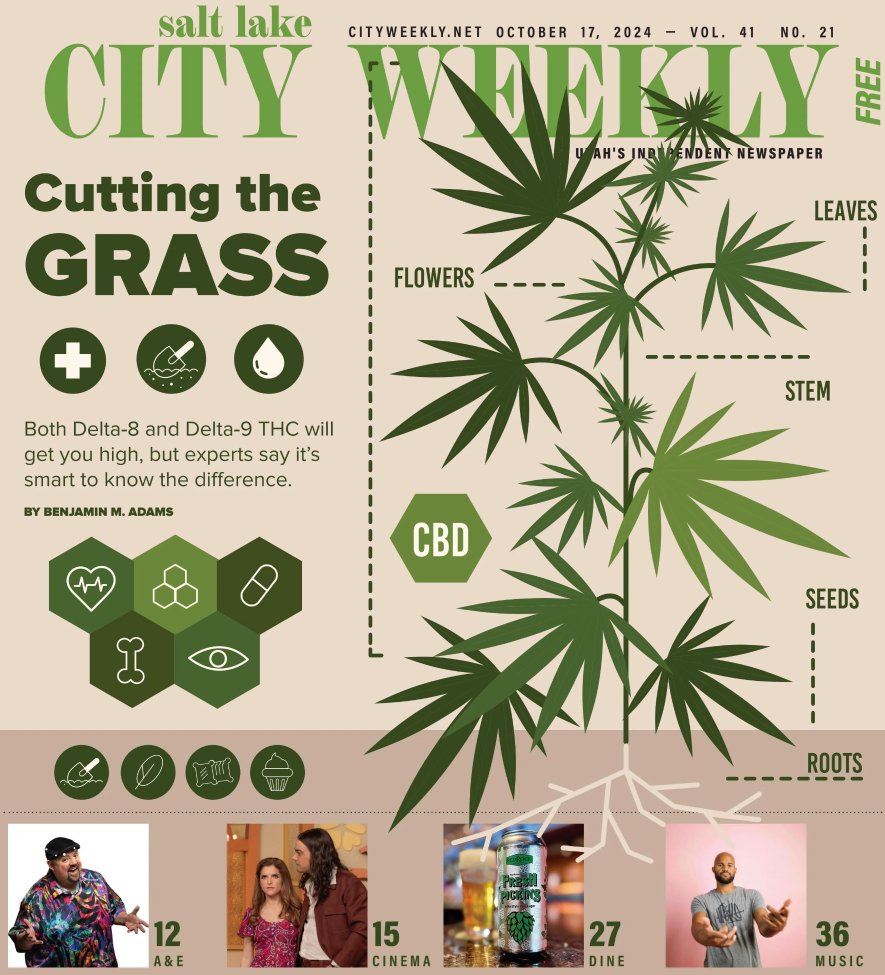 Friends! A new issue of <a href="/CityWeekly/">Salt Lake City Weekly</a> is out NOW online and heading to newsstands. This week, <a href="/benbot11/">Benjamin M. Adams</a> breaks down the difference between Delta-8 and Delta-9 THC and why experts say its important to know what's in your cannabis. #utpol #utpot #slc
cityweekly.net/utah/both-delt…