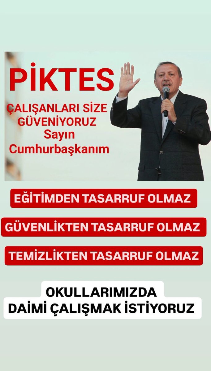 #Piktes ÇALIŞANLARI SÜREKLİLİK İSTİYOR. 
YAZ AYLARINDA 2 AY BOŞTA KALMAK İSTEMİYOR.
TAŞERON YASASINA GİRİP KADRO HAKKI TALEP EDİYOR..
#piktesçalışanlarınakadro <a href="/Yusuf__Tekin/">Yusuf Tekin</a> <a href="/mebhbogm/">MEB Hayat Boyu Öğrenme Genel Müdürlüğü</a> <a href="/CelileErenOKTEN/">Celile Eren ÖKTEN</a> <a href="/fethigurer/">Ömer Fethi Gürer</a> <a href="/EUDelegationTur/">AB Türkiye Delegasyonu🇪🇺EU Delegation to Türkiye</a>