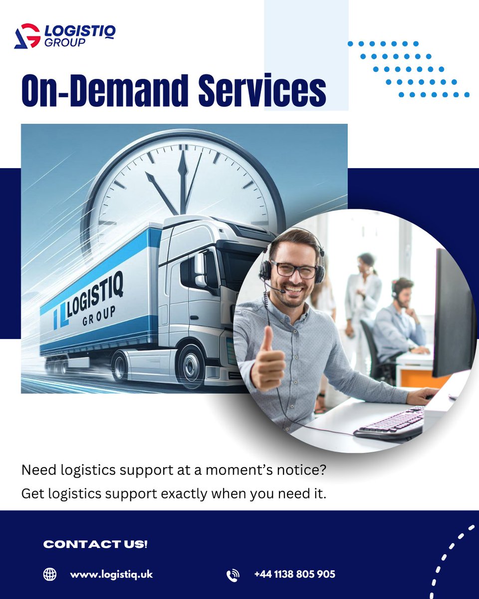 Logistiq_Uk's tweet image. Need urgent logistics support? We’re here with on-demand services! 🚚⏱
When you need fast logistics, we’re just a call away! Our on-demand services ensure your shipments move quickly and efficiently, so your business never slows down.
#ImmediateSupport #Logistics #FastShipping