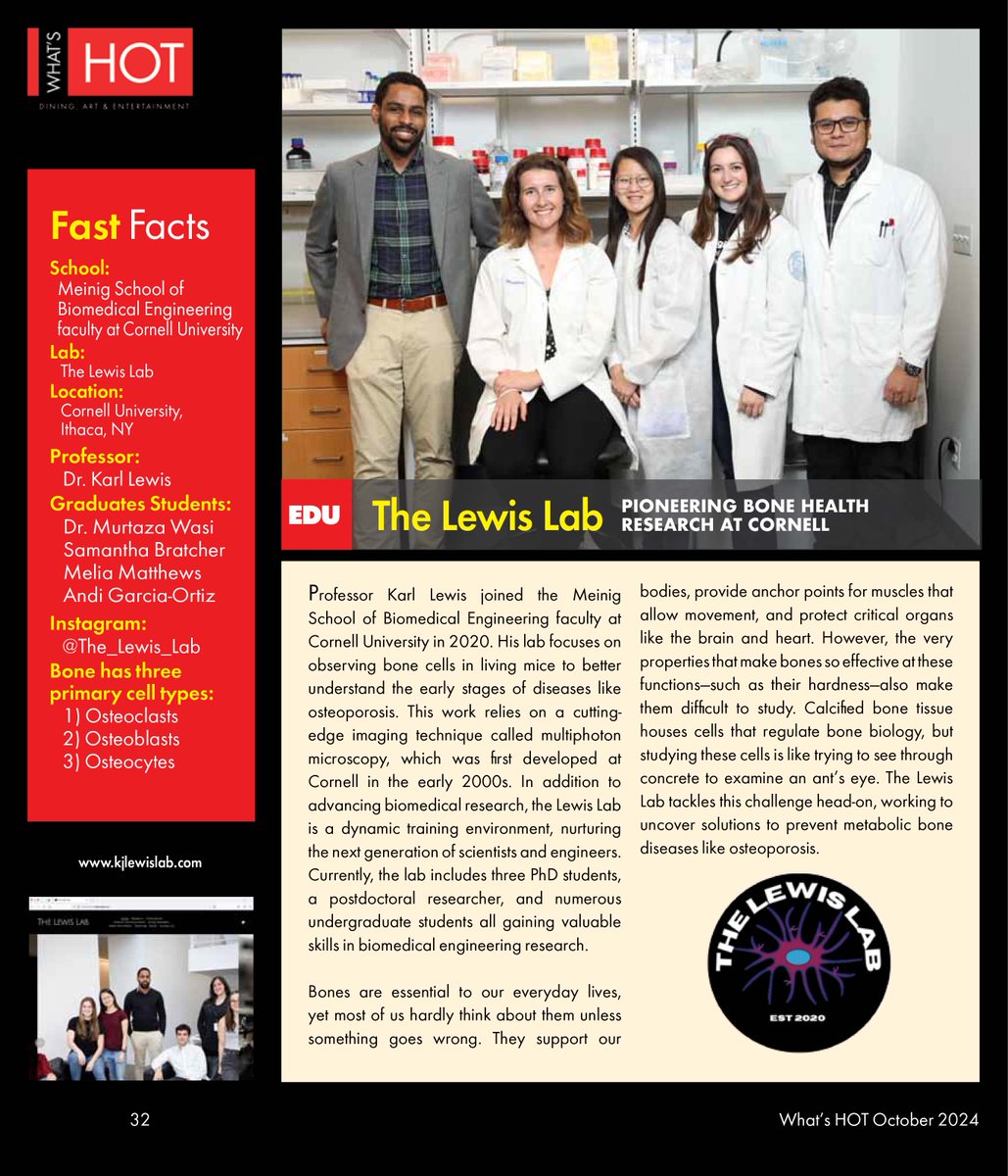 Cornell BME (@cornellbme) on Twitter photo Were you wondering what's HOT? Wonder no more! It's The Lewis Lab, headed by Dr. Karl Lewis <a href="/CornellBME/">Cornell BME</a>. The lab uses multiphoton microscopy to study bone cells and better understand disease. Learn more <a href="/WhatsHOTmag/">What's HOT</a> on newsstands and online: anyflip.com/estmi/vlkh/ Were you wondering what's HOT? Wonder no more! It's The Lewis Lab, headed by Dr. Karl Lewis <a href="/CornellBME/">Cornell BME</a>. The lab uses multiphoton microscopy to study bone cells and better understand disease. Learn more <a href="/WhatsHOTmag/">What's HOT</a> on newsstands and online: anyflip.com/estmi/vlkh/