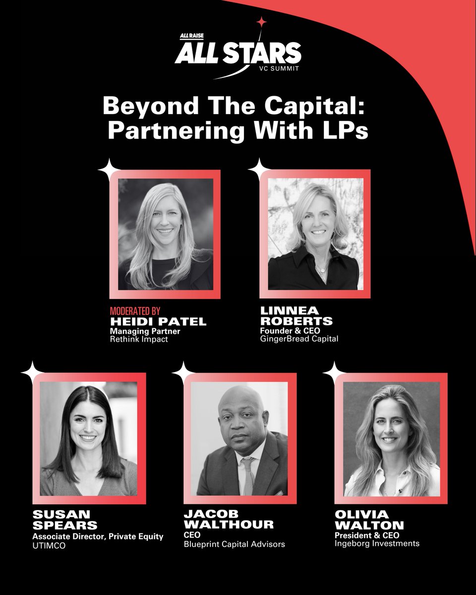 AllRaise's tweet photo. LPs provide more than capital; their partnership supports executing a fund’s thesis &amp; accessing the best deals. Learn strategies for building successful #LP partnerships at VC Summit! 🌟 https://t.co/EcpURYVU5K
#AllRaise #AllStars24 #VCSummit24 https://t.co/1ifS7Gas9o