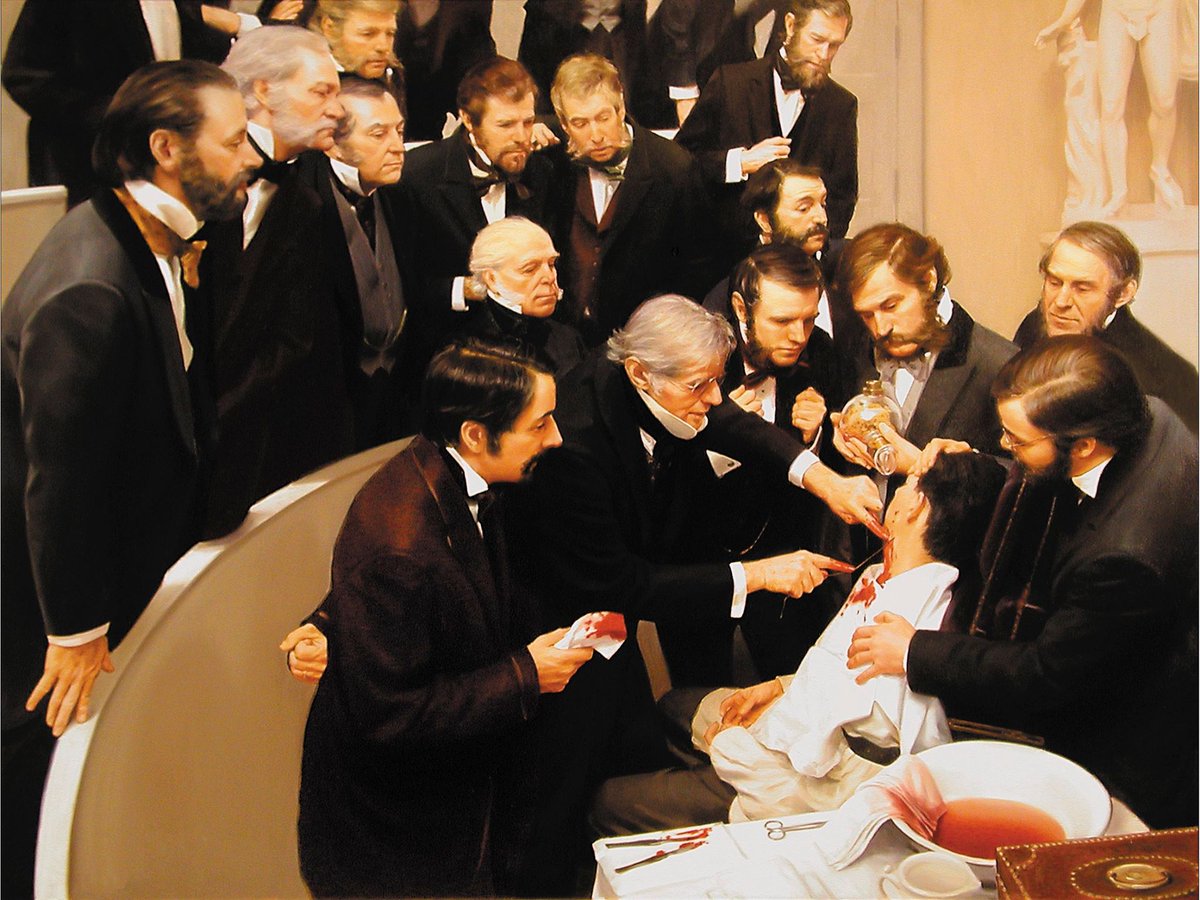 On October 16, 1846, Mass General hosted the first successful public demonstration of ether as a surgical anesthetic. This groundbreaking event is commemorated each year as a significant milestone in our hospital’s history.