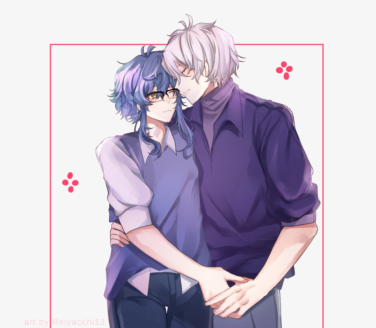 CrystalGameWork's tweet photo. Canvas Menagerie has a brand new demo out now! Play as Niko, a transmasc actor who gets the lead role on a major TV show and falls for his celebrity costar 💙💜

The updated demo is playable on...
💙itchio: https://t.co/65njGCWCAV
💜Steam: https://t.co/vRqsnItd6F https://t.co/idsKhrwRu1