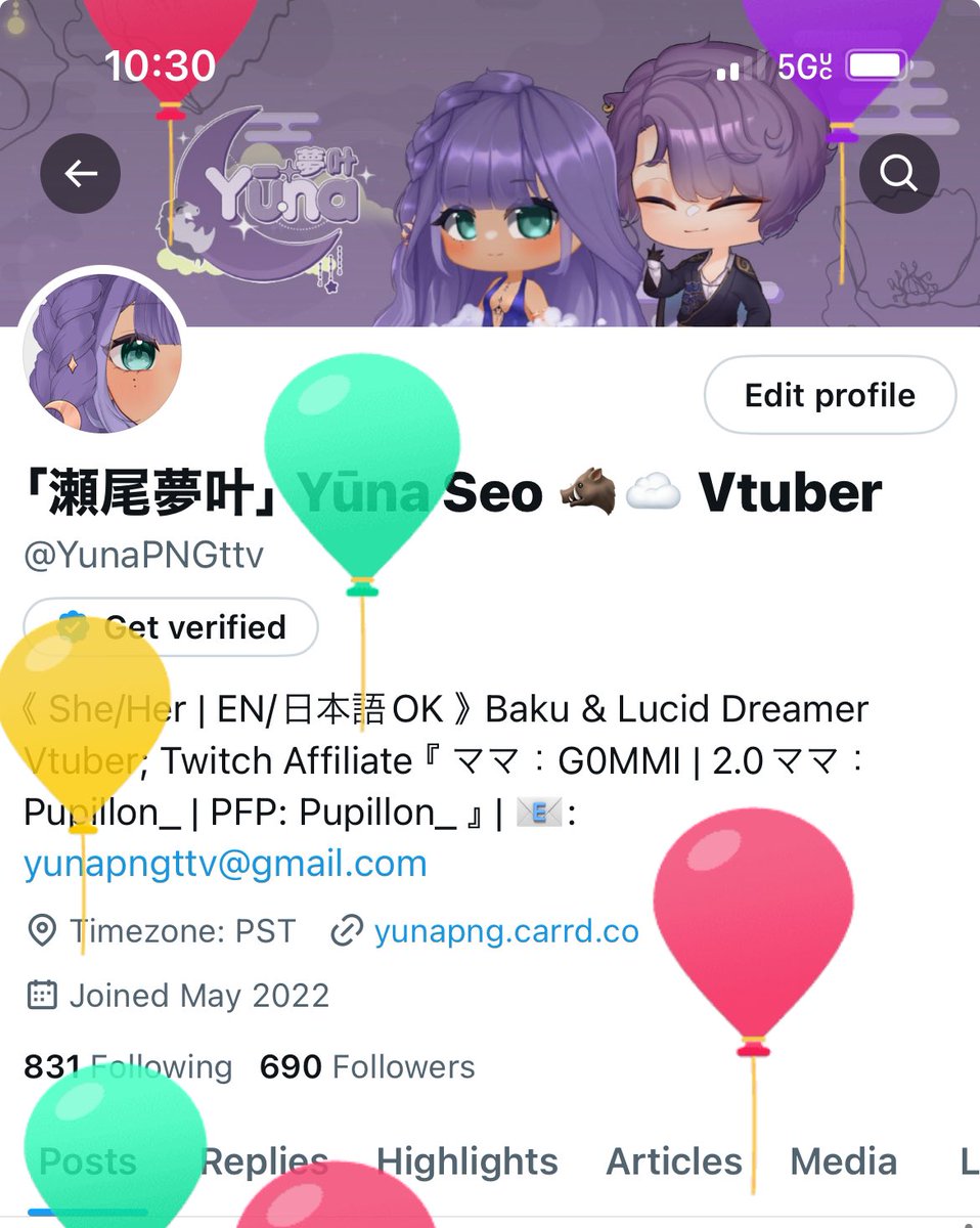 「瀬尾夢叶」Yūna Seo 🐗☁️ Vtuber tweet media