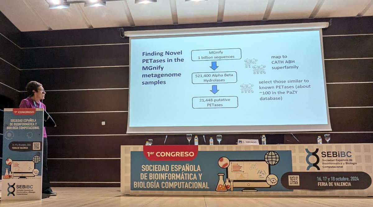 SEBiBC (@sebibc_es) on Twitter photo An incredible insight fron Christine Orengo about how bioinformatics takes care of day to day problems #plastic #degration #congresosebibc2024 An incredible insight fron Christine Orengo about how bioinformatics takes care of day to day problems #plastic #degration #congresosebibc2024