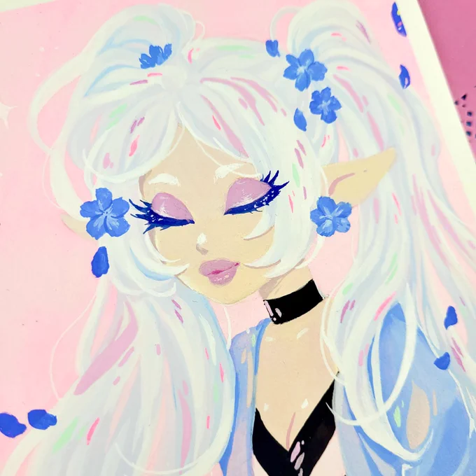 Honestly did not mean to draw her with …..so much sexy but that's my curse sometimes  anyway it was fun painting this. It was my first real painting using himi gouache. (InMySh*p) 