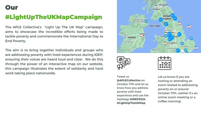 .<a href="/ApleCollective/">APLE Collective</a> initiated the #LightUpTheUKMapCampaign to showcase all that is going on around the #UK for #IDEP2024 
.
Add yours here: aplecollective.com/idep-2024/
.
4/5