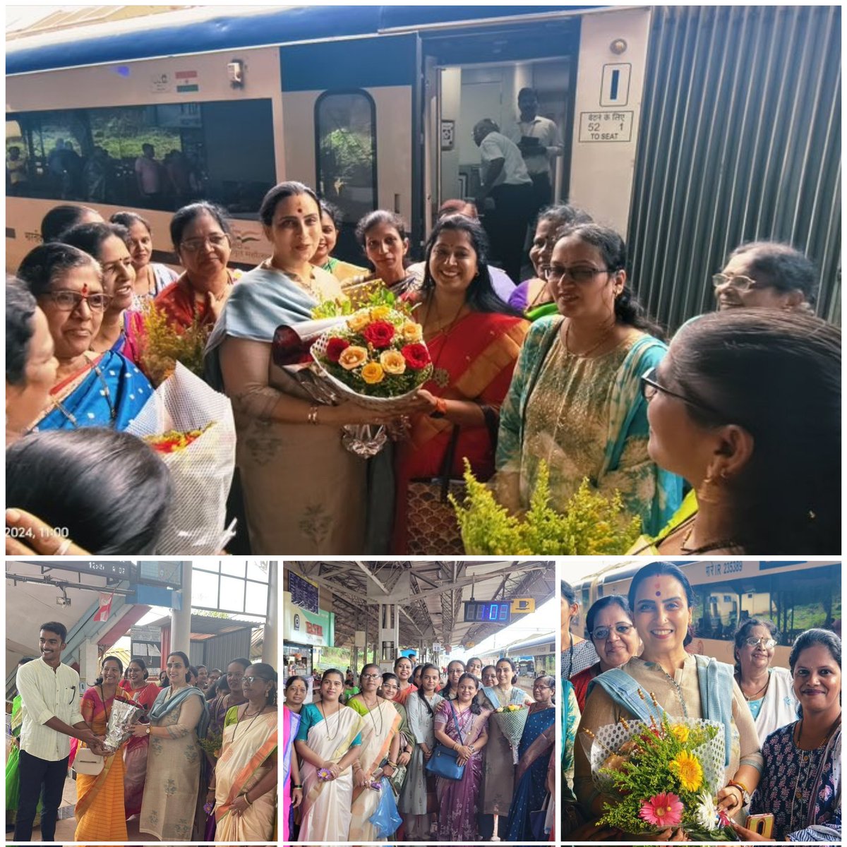 Team_Chitrawagh's tweet photo. #विधानसभा2024 📍16-10-2024📍
@ChitraKWagh ताईचा रत्नागिरी दौरा 

🟠 सकाळी @BJPMM4Maha सर्व सहकाऱ्यांनी रेल्वे स्टेशनवर ताईचे स्वागत.
 
🟠जिल्हाध्यक्ष राजेशदादा सावंत यांनी ताईंची भेट घेतली.

🟠 पालकमंत्री @samant_uday जी यांनी भेट घेऊन शुभेच्छा दिल्या

🟠साय. पत्रकार परिषद https://t.co/qekjyXoQQa