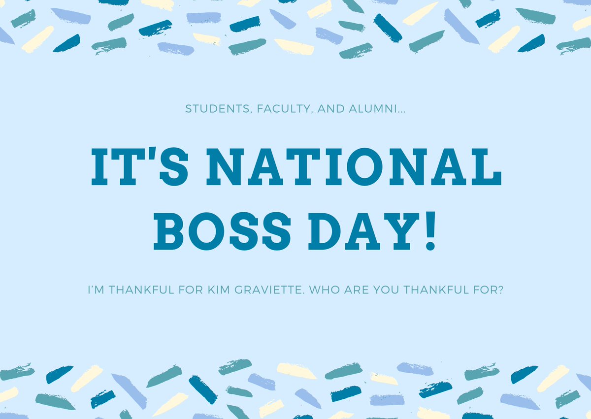 HCCareer's tweet photo. Hey Broncos! Today is the day to thank your boss! I am grateful to Kim for being an amazing mentor. Who are you thanking today? @graviette1979  @HastingsCollege https://t.co/jv49l27QrO