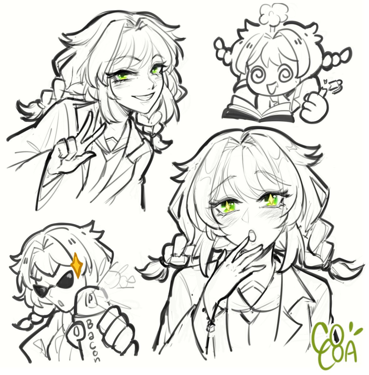 Cocoa_AD's tweet photo. แวะมาวาดลูกสาวค้าบ ไม่ได้วาดคนมาล้านปีได้5555
ขอให้ลิสอ่านหนังสือสู้ๆ ดูแลสุขภาพด้วยย น้องเขวนี่แสนซนจริงๆ💚
#LysiaFA #illustration #VtuberTH https://t.co/yQCQsHN1DX