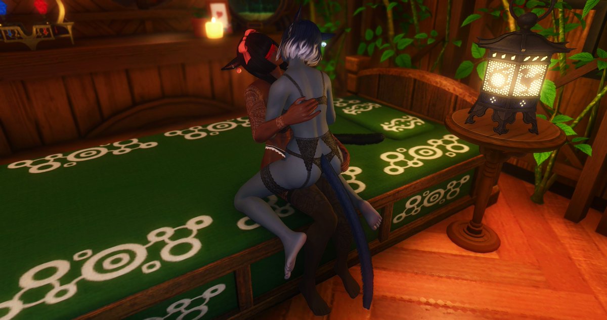 ChocoFFXIV's tweet photo. First night with my favorite tribal cat
@puraide ♥

 Part 2/3

🔹 #GPOSERSNSFW 🔹#ffxivnsfw 
🔹#ffxivlewd https://t.co/PGz1ANWHNh