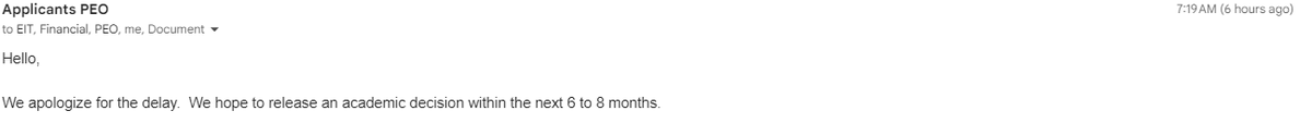 belalquamar's tweet photo. @PEO_HQ 
So i applied for EIT before the may 15'23 deadline, paid $400 on jun 7'23 coz thats when i got the payment link. its been 1.5 years now and u say its gonna take more than 6 to 8 months to decide. 

How is that just ? https://t.co/otZmFc95MG