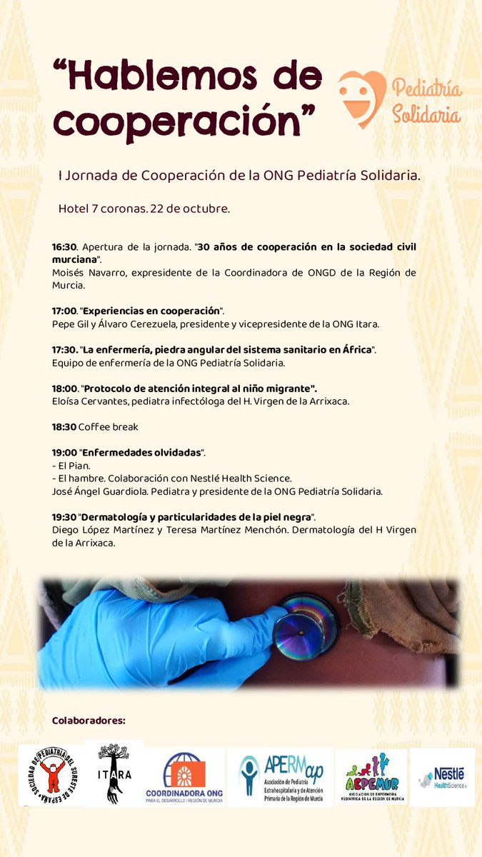 El próximo martes participaré las I Jornada de Cooperación de la ONGD <a href="/pedsolidaria/">ONG Pediatría Solidaria</a>. Un placer para mí compartir con estos grandes profesionales sanitarios y solidarios.

Nos vemos 😉👇🏽
docs.google.com/forms/d/e/1FAI…
