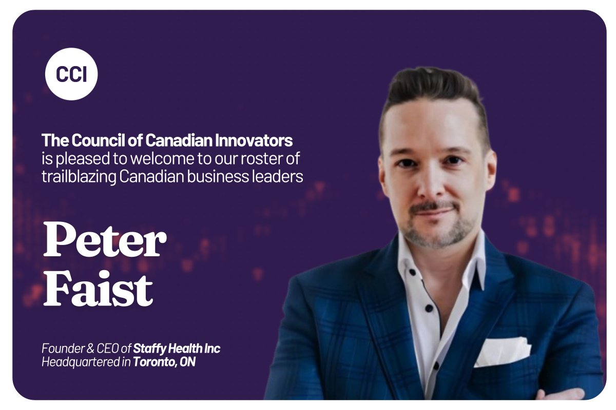 Council of Canadian Innovators (CCI) (@cadinnovators) on Twitter photo We're excited to welcome <a href="/StaffyApp/">Staffy Health</a> and Founder & CEO <a href="/JustPeteTO/">Peter Faist</a> as the newest member of our national network of scale-ups.
canadianinnovators.org/content/cci-we⦠We're excited to welcome <a href="/StaffyApp/">Staffy Health</a> and Founder & CEO <a href="/JustPeteTO/">Peter Faist</a> as the newest member of our national network of scale-ups.
canadianinnovators.org/content/cci-weā¦