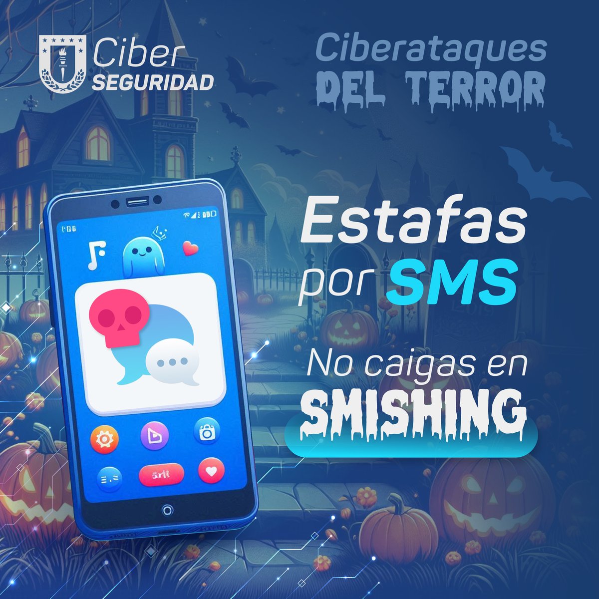 DTIUdeC's tweet photo. #MesdelaCiberseguridadUdeC 

Sigamos aprendiendo a identificar las ciberestafas más comunes! 🤓☝🏼 Hoy hablamos del “smishing” 📲

💬De seguro has recibido en tu móvil algún mensaje de texto que te solicite acceder a un enlace para ingresar tus datos personales. ¡No lo hagas! 📵 https://t.co/Me5eDrHX6X
