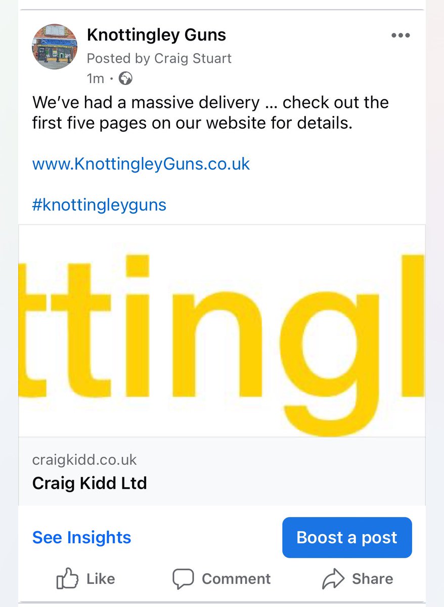 CraigKiddLTD's tweet photo. We’ve had a massive delivery … check out the first five pages on our website for details.

https://t.co/NX34sIH0St 

#knottingleyguns https://t.co/J7A39EMlgQ