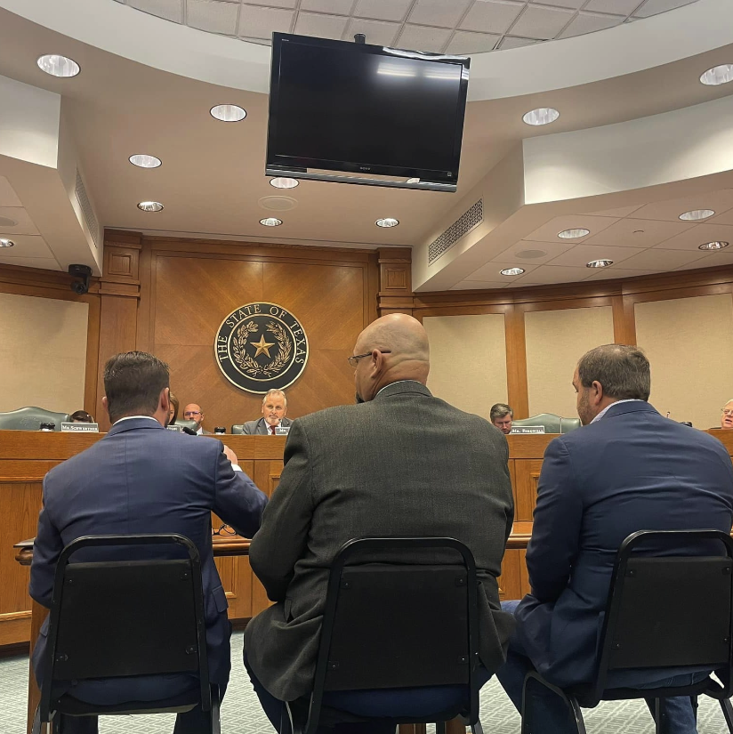 Senate State Affairs Committee, <a href="/TexasABC/">Texas Alcoholic Beverage Commission</a> Thomas Graham, TDSA Treasurer John Evans  @wilsonvalleymercantile &amp; Nick Droege @texastaildistillery testified on positive impact of raising the bottle limit at TX distilleries. Special thank you to <a href="/mayes_middleton/">Mayes Middleton</a> #drinktexasspirits