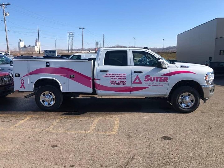 cwsuter's tweet photo. Real men drive pink trucks! This is just one way we show our support to those battling breast cancer. 💗 https://t.co/sPWs0nmI54