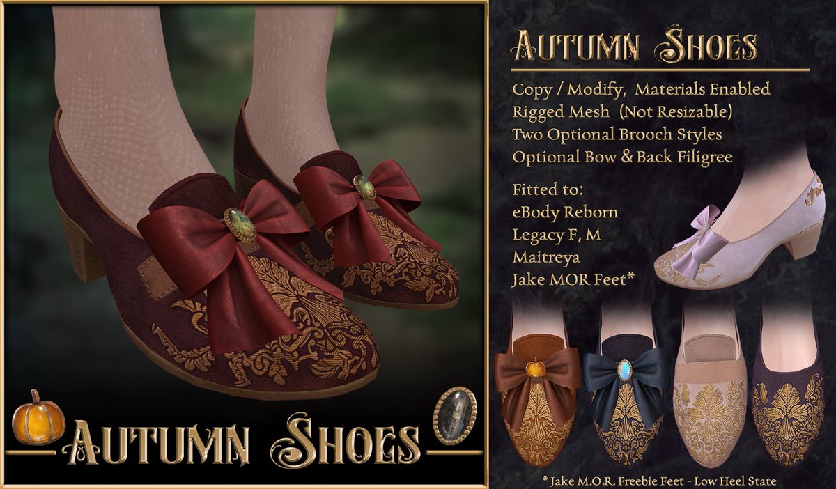 RavenBellSL's tweet photo. Autumn Shoes are now available @ Panic of Pumpkin in Okinawa 🎃 
https://t.co/4gAyqr9sR7 https://t.co/jP2rumwh6t