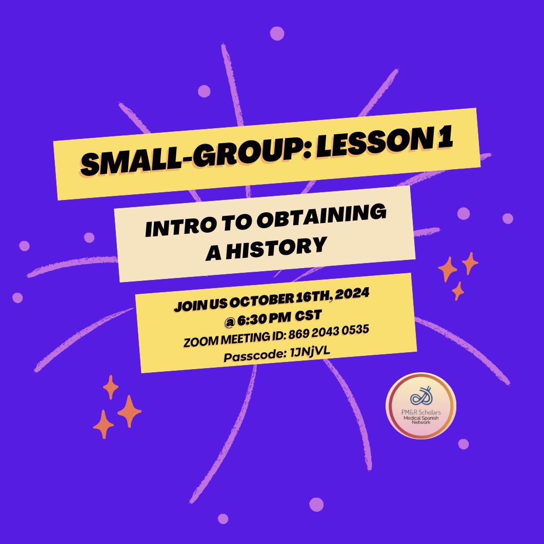 PM&R Scholars Medical Spanish Network tweet media