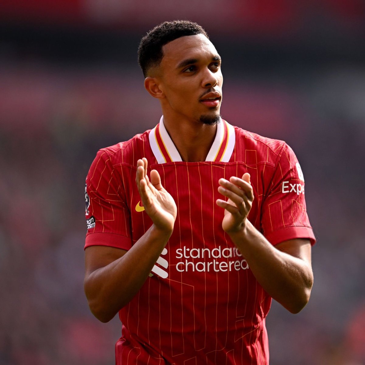 idextratime's tweet photo. 🚨 BREAKING: Real Madrid menjadikan Trent Alexander-Arnold (26/RB/🏴󠁧󠁢󠁥󠁮󠁧󠁿) sebagai target transfer prioritas mereka! 🔜⚪️

Trent akan berstatus bebas transfer pada musim panas 2025 setelah kontraknya di Liverpool berakhir.

Opsi bek kanan lain yang dipertimbangkan Real Madrid:

🇪🇸 Juanlu (21) 
🇪🇸 Pedro Porro (25)
🇳🇱 Jeremie Frimpong (23)

📝 @MarioCortegana (The Athletic)