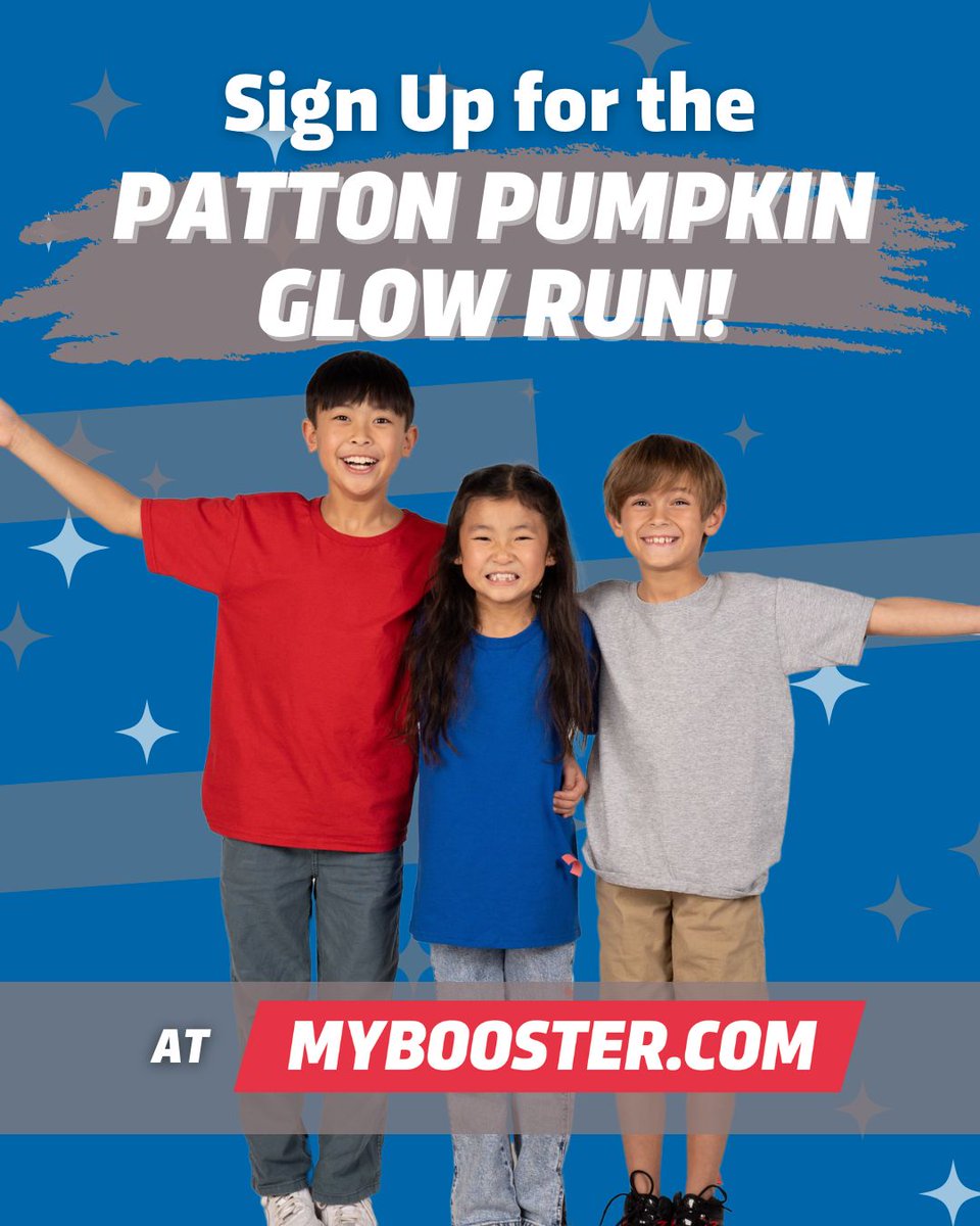 It’s almost GO time! ⏰🚨Our Patton Pumpkin Glow Run fundraiser begins in one week, have you signed up your student yet? Visit MyBooster.com today! Together we can reach our fundraising goals—and have a blast doing it!!! 🙌 #schoolfundraising #supportourschool