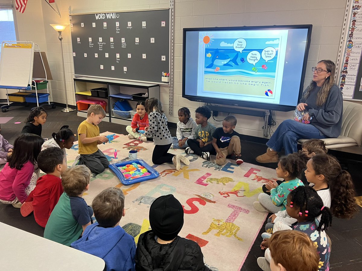 Today Miss Saba taught us calming strategies for when we feel upset! #ItsWorthIt #ParkSharks