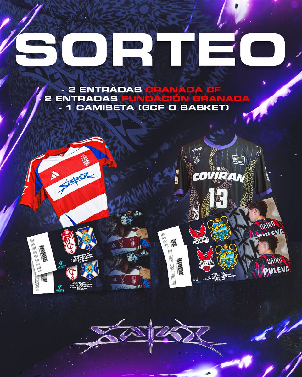 SaikonetaTV's tweet photo. ¿Fútbol + Basket? 👀🎟️

🔁 RT a este tweet 
📲 Sigue a @SaikonetaTV y @saikobeibe 
💬 Menciona dos amigos en los comentarios

Entradas, camisetas… ¿te lo estás pensando? 🤝🏼🔛 https://t.co/USbHqXcQJu