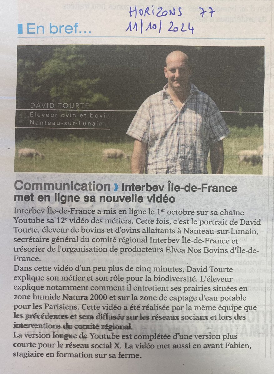 InterbevIDF's tweet image. Merci 🙏 à @Horizons_agri d’avoir relayé l’info sur notre vidéo avec David Tourte @datourte ⤵️, éleveur #bovin et #ovin 

Retrouvez la 🎥 Sur notre chaîne 
m.youtube.com/watch?v=t4rHy4…
@ElveaFrance @EleveursBovins @FNO #biodiversité 
@Horizons_agri @Interbev_fr 
#exernalitéspositives