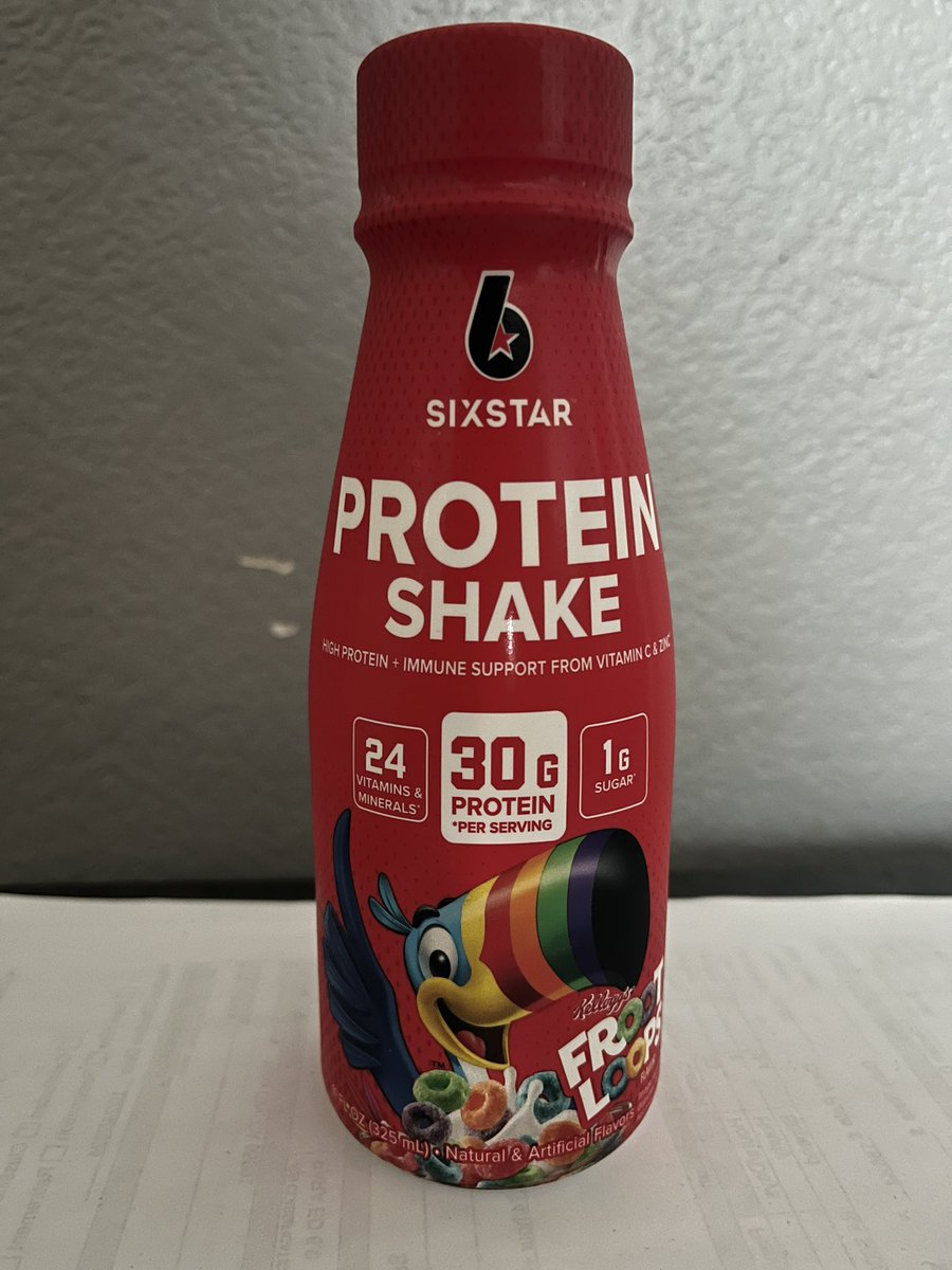 _TITANFITNESS_'s tweet photo. Shout out to @SixStarPro for awesome fruit loop flavor go try it out guys 1 gram sugar and 30g protein taste great and no chalking residue and best of all ready to go on the go #protein #workout #gym #gymlife #proteinshake https://t.co/h1LxiFB1L5