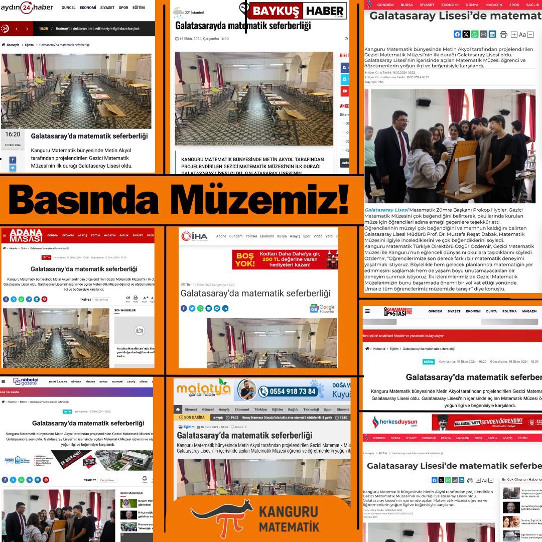 Kanguru Matematik TR (@mathkanguru) on Twitter photo Kanguru Matematik Gezici Müzeleri Galatasaray Lisesi etkinliğiyle yola çıkmış oldu. 10 araçla tüm Türkiye’yi gezecek olan müzemizin bu yıl ki hedefi 100.000 km ile 200.000 öğrenciye ulaşmak!
Bizleri misafir eden okullara şimdiden teşekkür ederiz!
#kangurumatematik
<a href="/MathKanguru/">Kanguru Matematik TR</a> Kanguru Matematik Gezici Müzeleri Galatasaray Lisesi etkinliğiyle yola çıkmış oldu. 10 araçla tüm Türkiye’yi gezecek olan müzemizin bu yıl ki hedefi 100.000 km ile 200.000 öğrenciye ulaşmak!
Bizleri misafir eden okullara şimdiden teşekkür ederiz!
#kangurumatematik
<a href="/MathKanguru/">Kanguru Matematik TR</a>