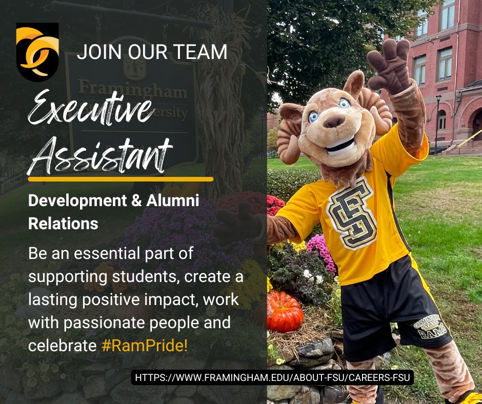 🌟 We're Hiring! 🌟
FSU is looking for an Executive Assistant to support our Vice President of Development &amp; Alumni Relations! Play a key role in our dynamic team &amp; help make a difference in the lives of our students and alumni.

📅 Apply Today: loom.ly/vh--AtQ