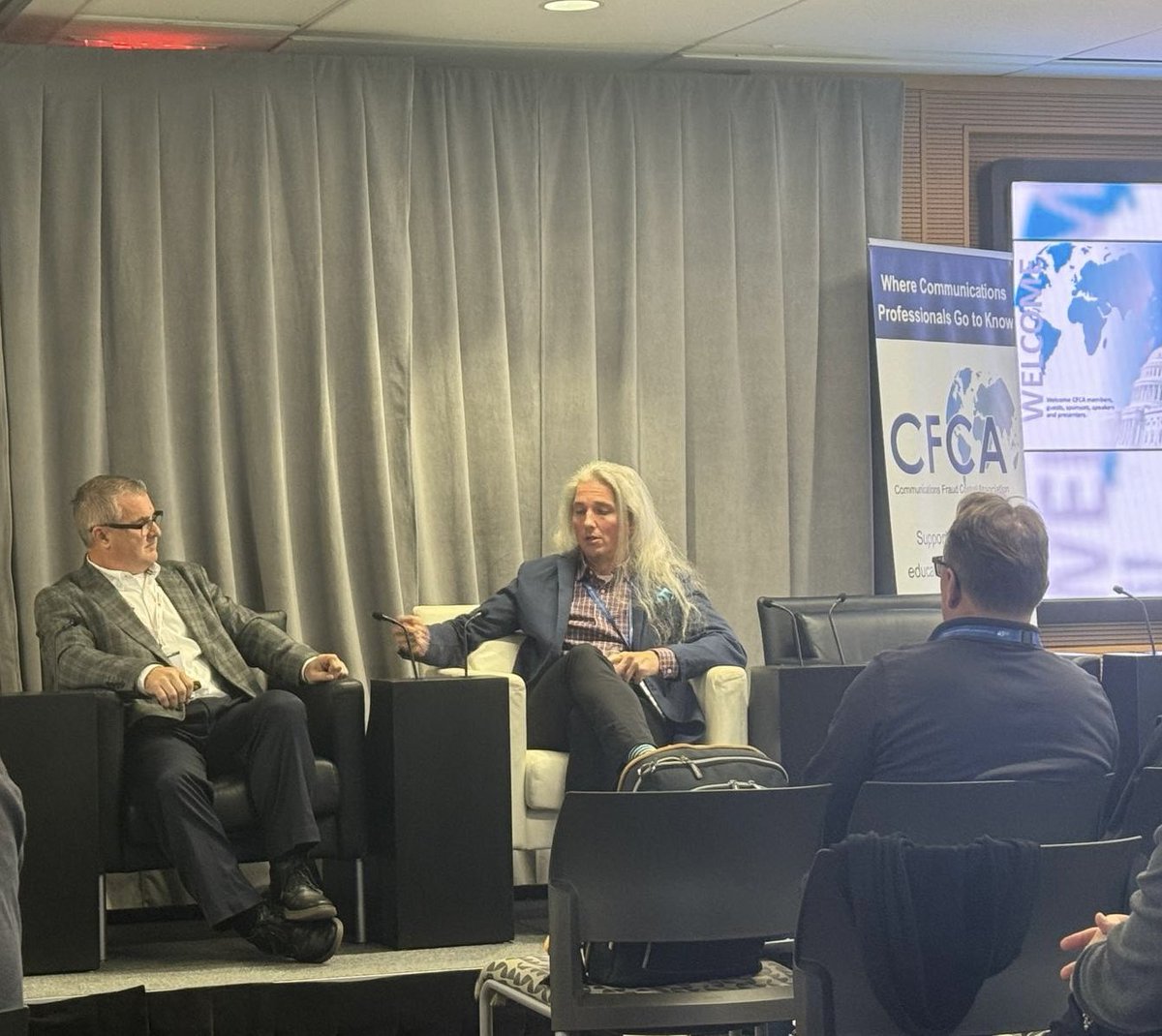 CFCA (@cfcafraud) on Twitter photo A fireside chat on Exposing #FraudTrends and How the Communications Industry is Confronting #EvolvingThreats. Thank you Terrence Radl of <a href="/UScellular/">UScellular</a> & Jason Lane-Sellers of <a href="/LexisNexisRisk/">LexisNexis Risk</a> for sharing with delegates at our Fall Educational Event today in D.C.
#GoToKnow #Telecoms A fireside chat on Exposing #FraudTrends and How the Communications Industry is Confronting #EvolvingThreats. Thank you Terrence Radl of <a href="/UScellular/">UScellular</a> & Jason Lane-Sellers of <a href="/LexisNexisRisk/">LexisNexis Risk</a> for sharing with delegates at our Fall Educational Event today in D.C.
#GoToKnow #Telecoms