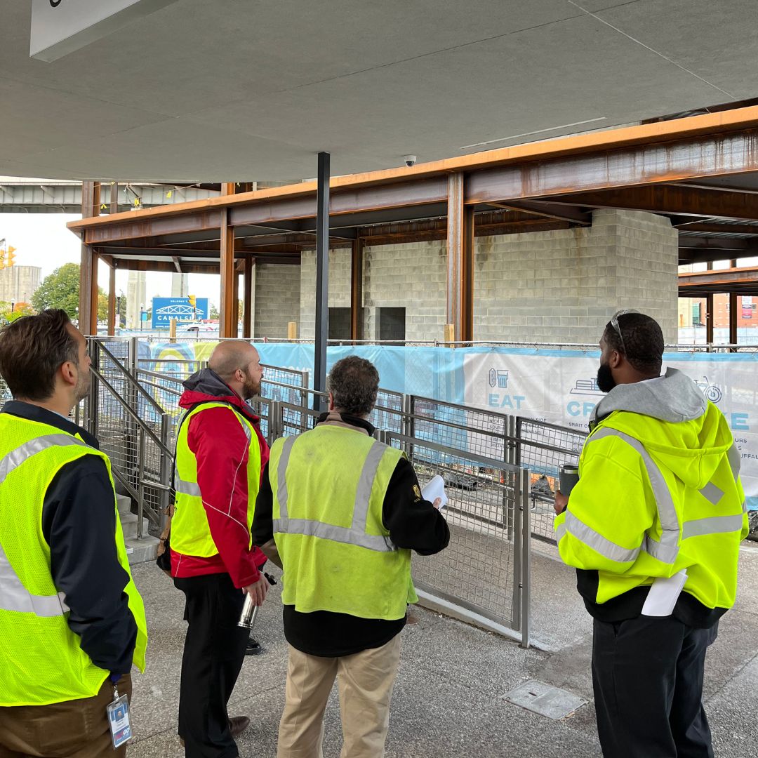 NFTAMetro's tweet photo. ποΈ Rail Renewal! ποΈ
On Tuesday, during the ongoing @NYPublicTransit conference here in #Buffalo, we gave a walking tour of the excellent progress being made to improve our rail system along Main Street. π
#NYPTA | #publictransportation https://t.co/ITr6MyfqFP