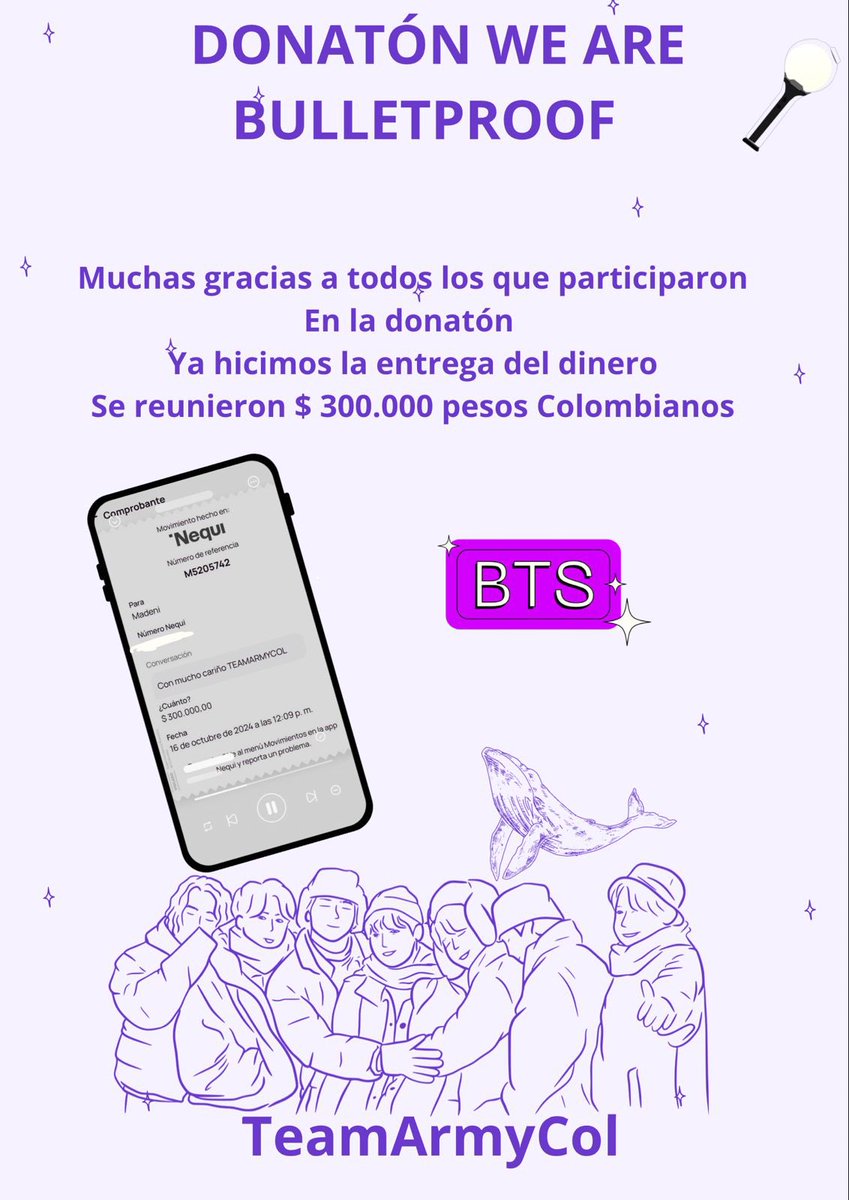 TeamArmyCol's tweet image. TeamArmyCol  el día de hoy hemos hecho la entrega del Dinero recaudando para  la Army que hace poco perdió su hogar a causa de un vendaval  en la ciudad de Barranquilla. 
Queremos agradecer a cada una de las personas que se unieron a esta actividad solidaria.