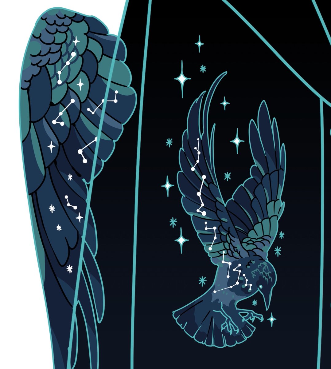 Making a corvus themed design! 🐦‍⬛🖤