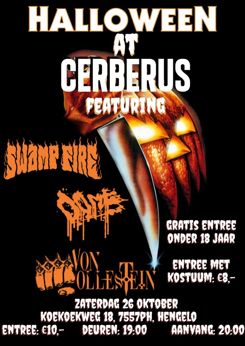 Dear followers, next week we are throwing a spooky band night. There will be limited Halloween themed merch, spooky visuals and costumes!