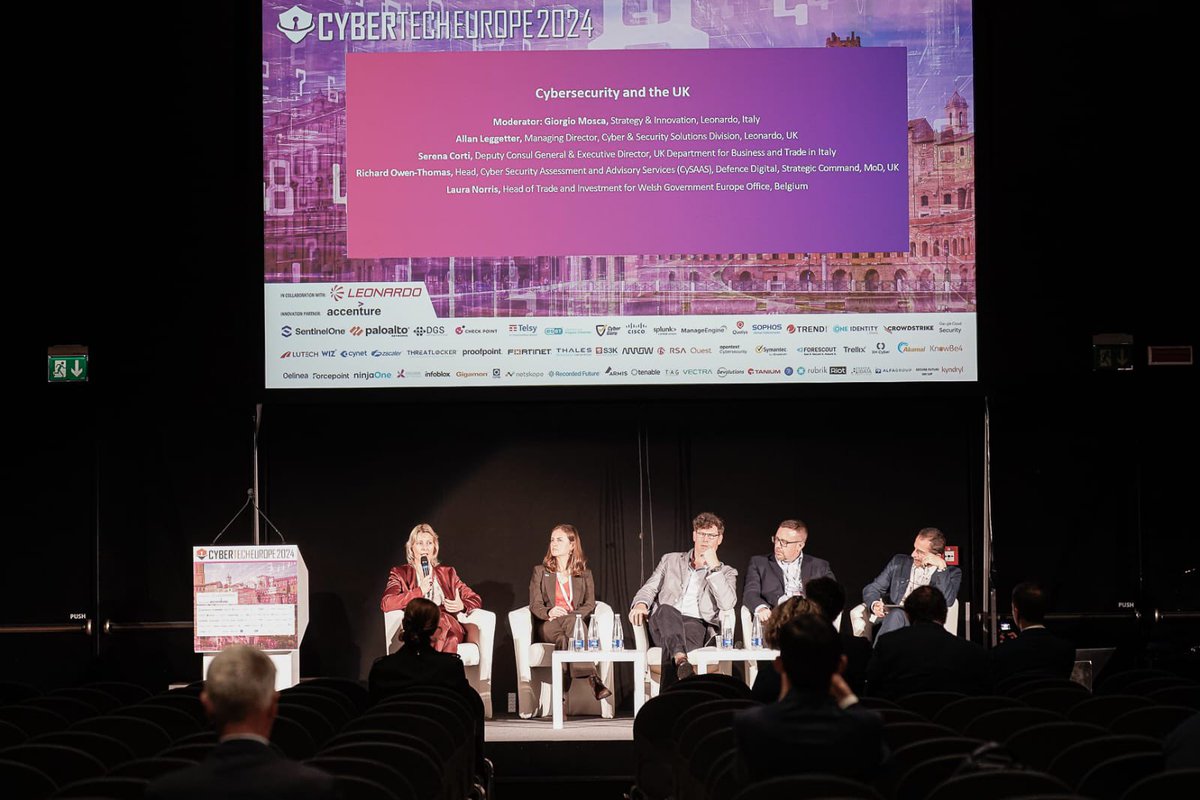 tradegovukITA's tweet image. At #Cybertech2024 @SerenaCortiDCG and Laura Norris @WelshGovernment spoke on the 1st “Cybersecurity and the UK” panel stressing the importance of partnerships in our bilateral relationship and the incredible opportunities they can unfold 🇬🇧🇮🇹. 

Thanks #Leonardo for having us.