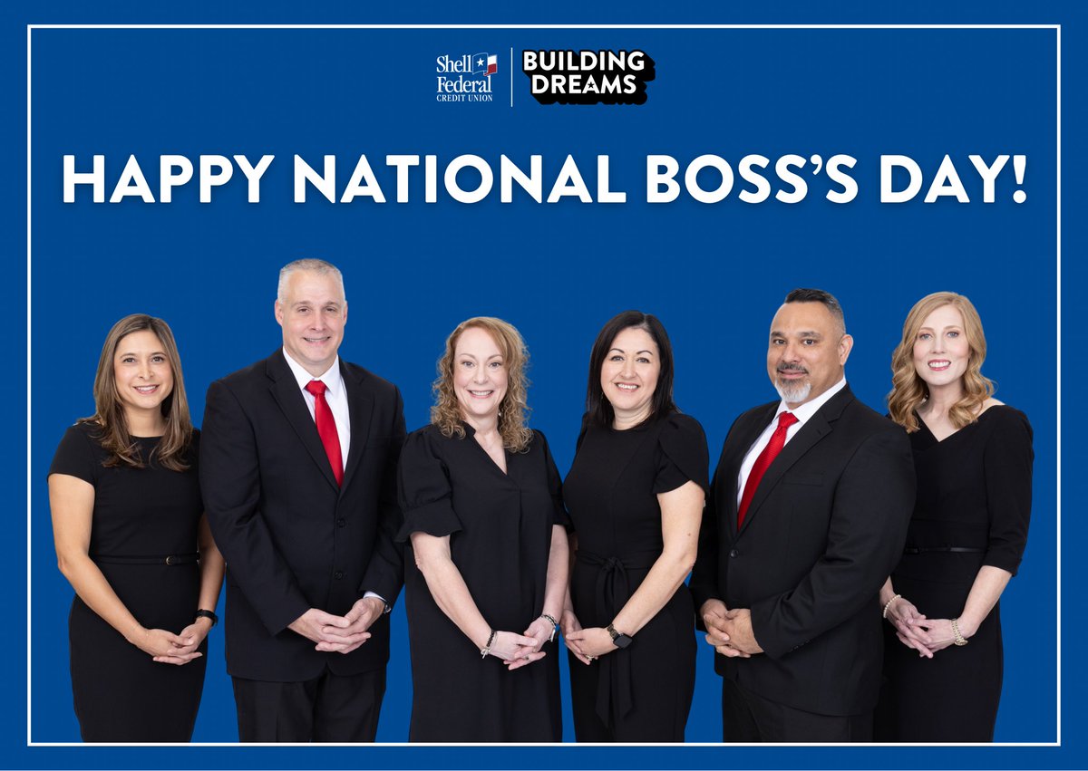 Happy National Boss’s Day to our incredible Executive Team! Your leadership, vision and dedication inspire us every day. ⭐️ #ShellFCU
