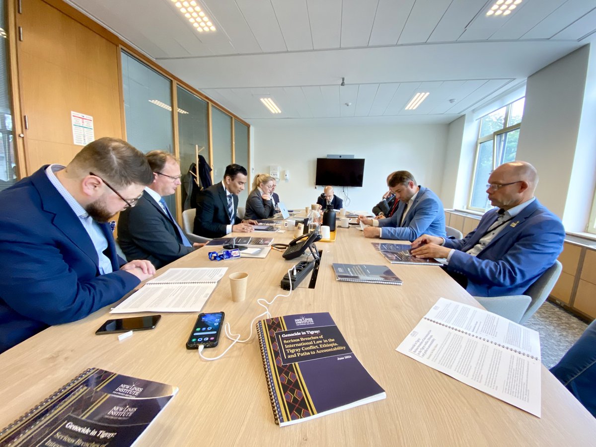 ecpp_eu's tweet photo. Professors Azeem Ibrahim and Annika Weiss from the @NewlinesInst  presented their alarming report on the #TigrayGenocide  in #Ethiopia to ECPM MEP @hjaruissen  and MEP Niels Geuking.
 The atrocities inflicted on the #Tigray community remain underreported in media and ignored by global leaders.
🚩The EU plans to give Ethiopia €650 million in funding from 2024-2027, despite ongoing human rights abuses. Once again, it seems the EU is not using the tools and levers in place to hold regimes accountable for violating human rights.
🚩Silence and inaction set a dangerous precedent for autocrats and murderous regimes to act with impunity.

ECPM calls for justice and accountability and we commit to shining a light on the suffering of the Tigray people.
